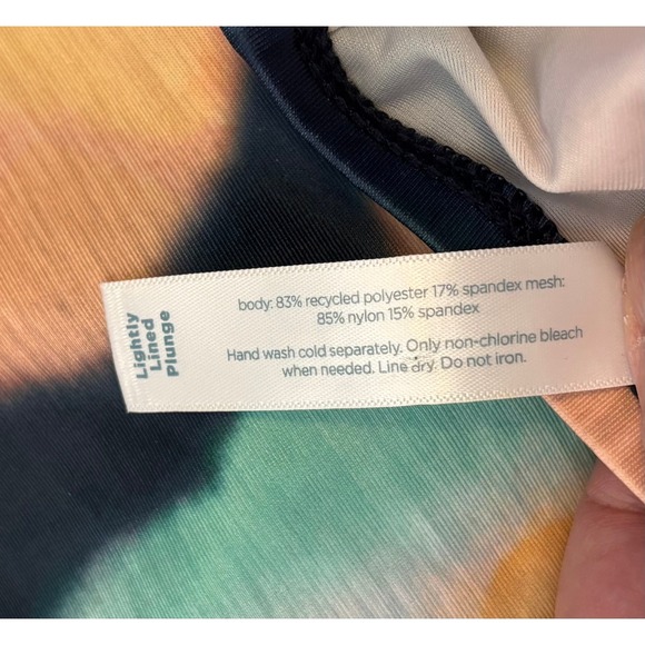 Cacique Swim Lightly Lined Plunge Balconette Tankini Top Multicolor 44DD 2101 - Picture 6 of 6